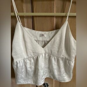 Little Moon White V-Neck Top